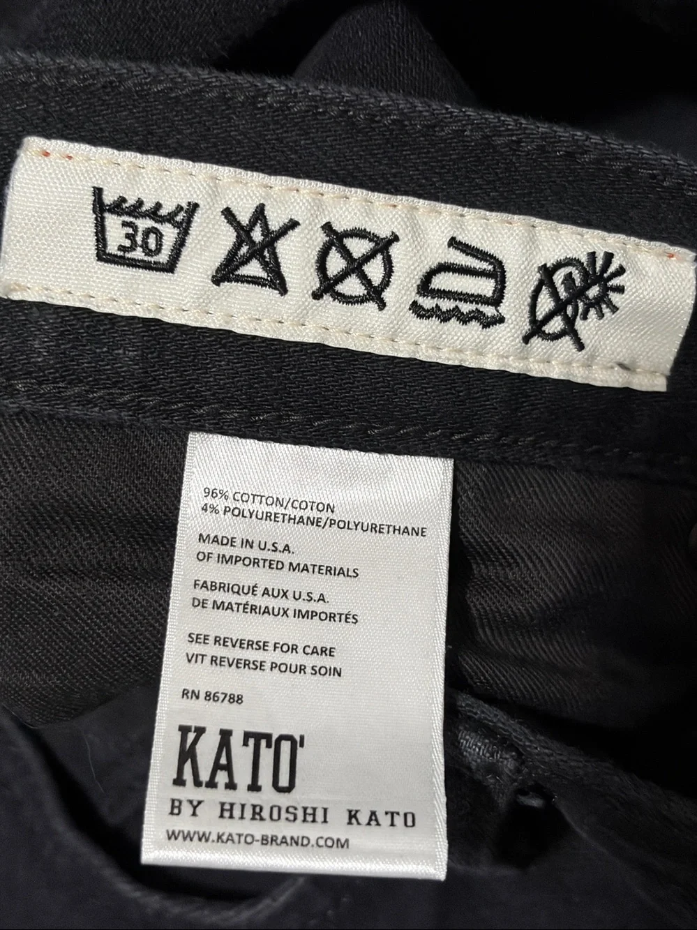 Hiroshi Kato Jeans Mens 33 x 28 Black Selvedge Denim Slim Fit Made In USA